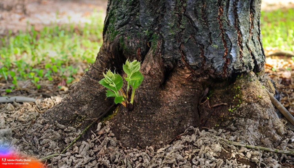 Sprouting From the Base of the Tree